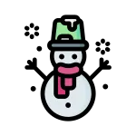 Frosty New Year Snowman Winter SVG Icon